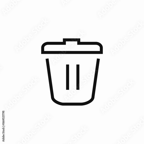 trash bin icon sign vector