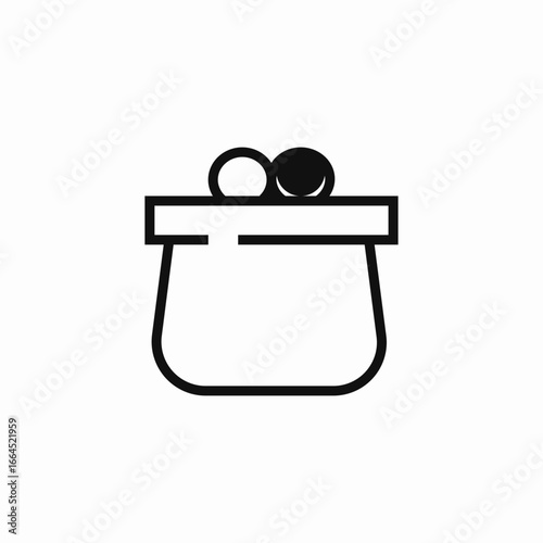 wallet purse money icon sign vector