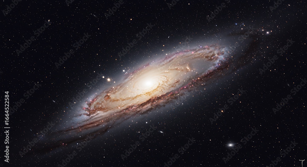 Fototapeta premium Cosmic Swirl: A Galaxy Unveiled