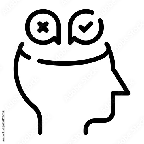 decision making line icon