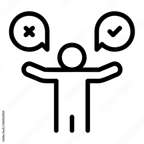 decision making line icon