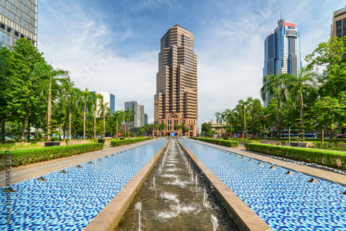 Photography Scenic fountains and Public Bank Berhad building, Kuala Lumpur