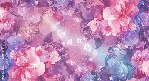 Whimsical Watercolor Blooms: A Floral Dream