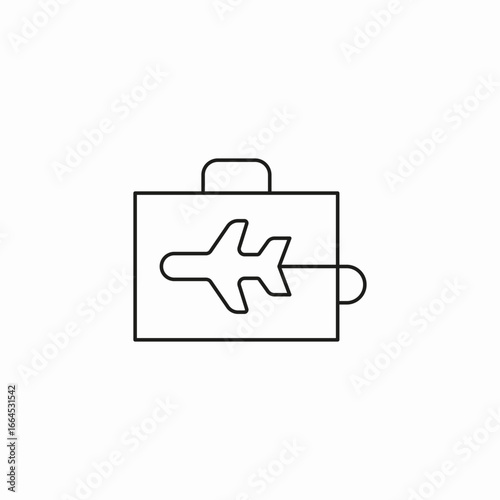 baggage travel flight icon sign vector