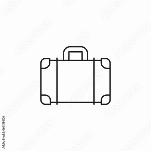 travel suitcase bag icon sign vector