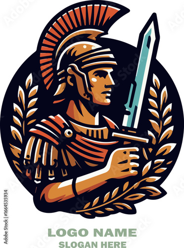 Romans solder logo icon vector white background .