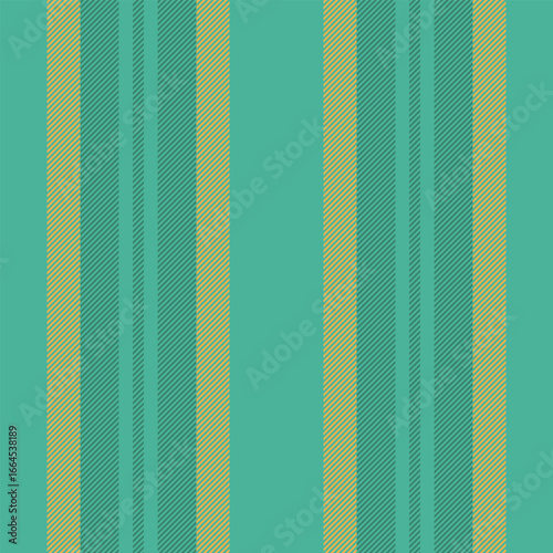 Layout background pattern vector, covering textile fabric seamless. Blank texture lines vertical stripe in teal and amber colors.