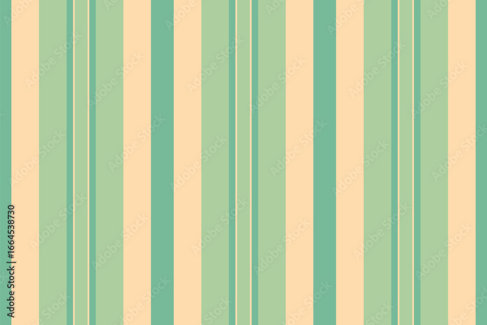 Obraz premium Seamless striped background in pastel green and beige. Clean, versatile pattern for design, textiles, web, or print projects. Calming, balanced, and retro.