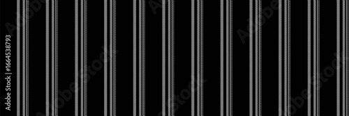 Mndless fabric seamless lines, deep textile stripe vertical. Graph texture pattern vector background in black and white colors.