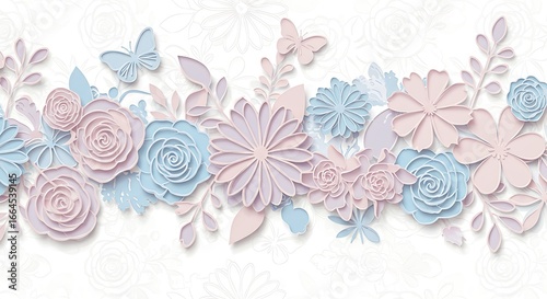 Papercut Floral Dream: Delicate Blooms