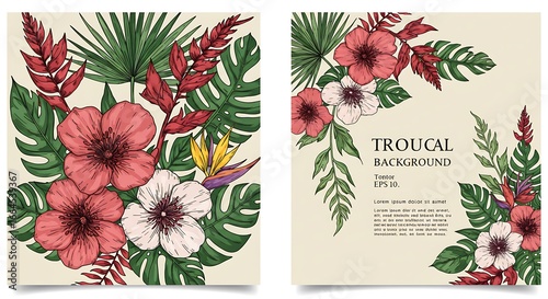 Hand-Drawn Tropical Paradise: Botanical Illustrations