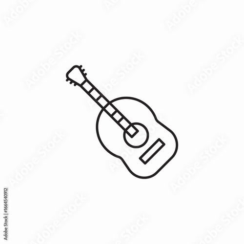acoustic guitar musical icon sign vector