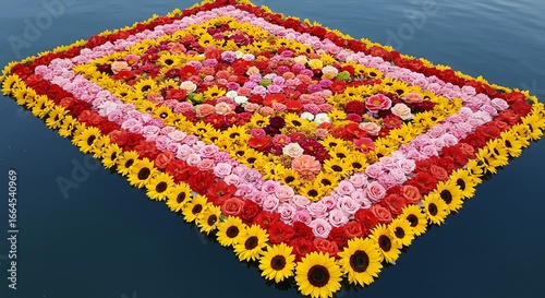 Floral Raft: A Serene Symphony