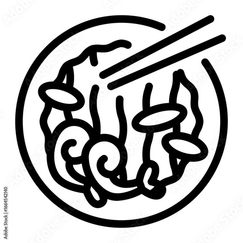 This Pad Thai icon is suitable for Thailand Culture.