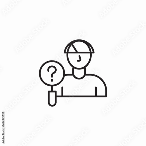 person question mark icon sign vector