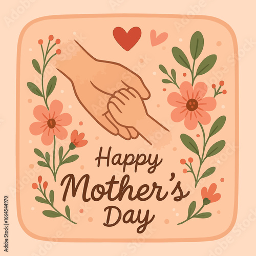 warm and affectionate Mother's Day illustration