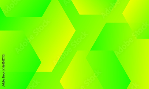 Abstract green yellow hexagon background, gradient color background