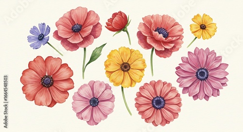 Watercolor Blooms: A Delicate Garden