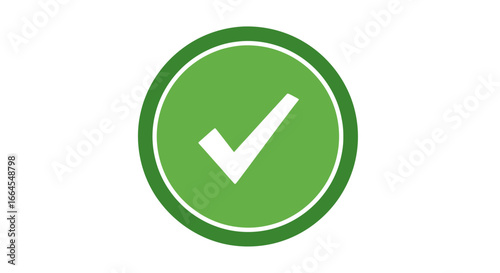 Green checkmark symbol for approval, success, and confirmation in a clean, modern design