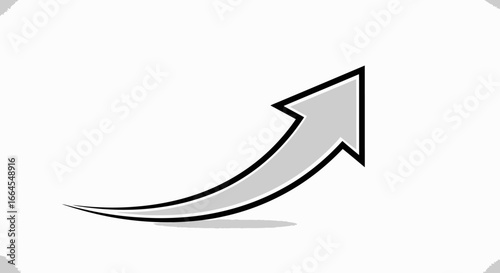 Dynamic upward trending arrow symbolizing growth, progress, and success in business and finance