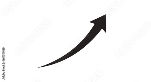 Upward trending arrow representing growth, success, and progress in business and finance