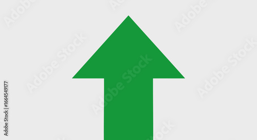 Free Download Green upward arrow symbolizing growth, progress, and direction on a clean white background - GFXLoad