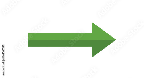 A green arrow pointing to the right, isolated on a white background, indicating direction.