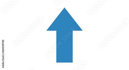 Ascend to success with this bold blue arrow, pointing upward for dynamic growth and positive direction