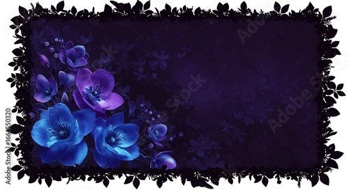 Midnight Bloom: Digital Floral Fantasy
