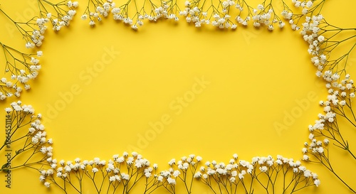 Floral Frame: Sunshine Yellow Delight