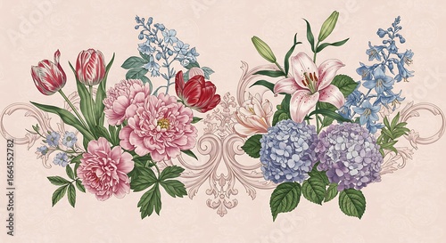 Floral Tapestry: A Botanical Illustration