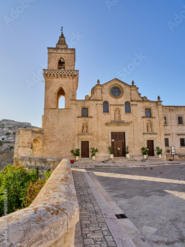 Church of San Pietro Caveoso, also known as Saint Peter and Saint Paul Church. Sasso Caveoso, Sassi of Matera.  Piazza San Pietro Caveoso, Matera, Basilicata Region, Italy, Europe