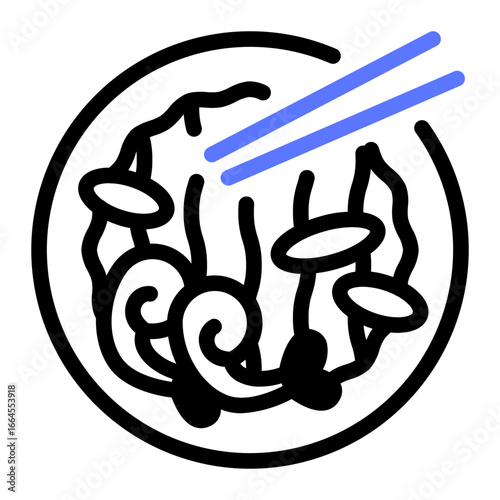 This Pad Thai icon is suitable for Thailand Culture.