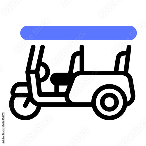 This Tuk tuk icon is suitable for Thailand Culture.