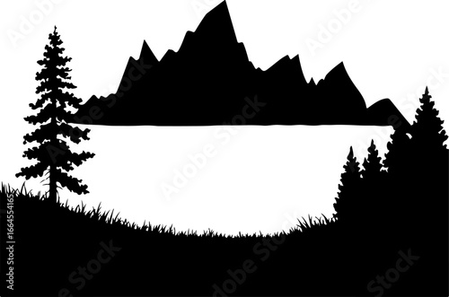 Silhouettes of Rock Climbers in Action"