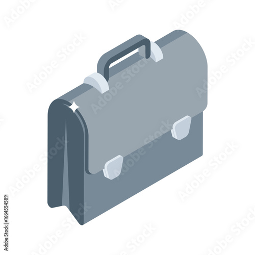 Trendy isometric style icon of business briefcase