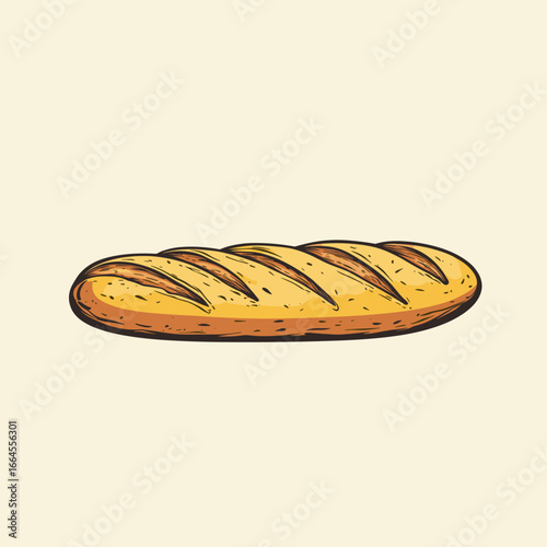 Handcrafted Artisan Baguette Illustratio