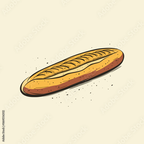 Handcrafted Artisan Baguette Illustratio
