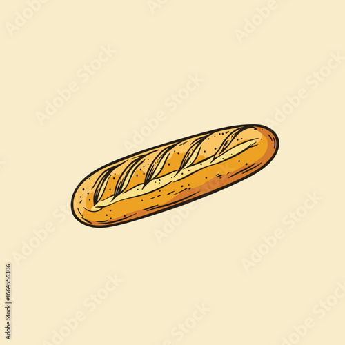 Handcrafted Artisan Baguette Illustratio