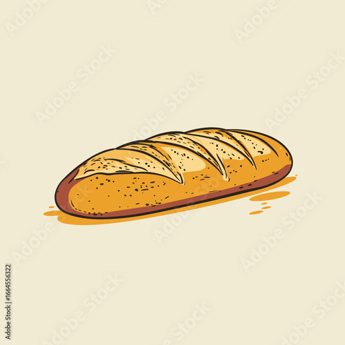 Handcrafted Artisan Baguette Illustratio