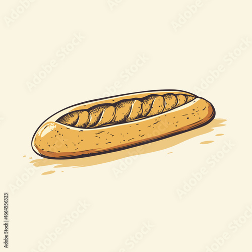 Handcrafted Artisan Baguette Illustratio