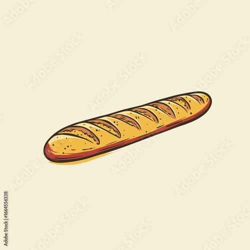Handcrafted Artisan Baguette Illustratio