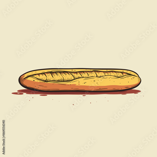 Handcrafted Artisan Baguette Illustratio