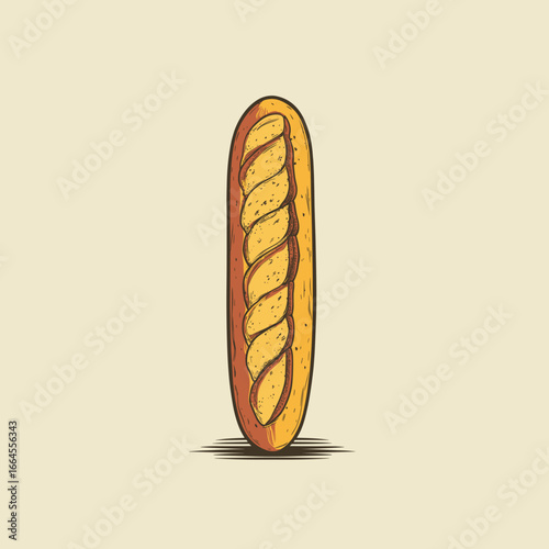 Handcrafted Artisan Baguette Illustratio