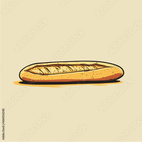 Handcrafted Artisan Baguette Illustratio
