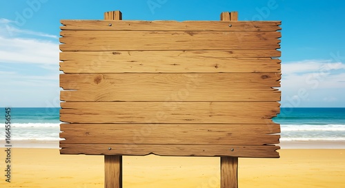 Sun-Kissed Shores: A Blank Canvas of Wood