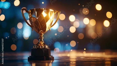 Golden trophy award achievement