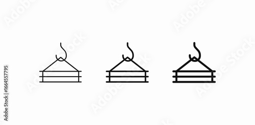 lifting hooks scaffolding icon sign vector