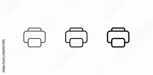 office printer device icon sign vector