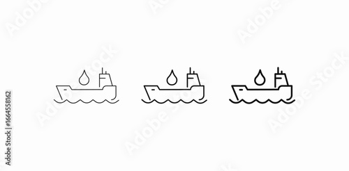 oil tanker ship icon sign vector